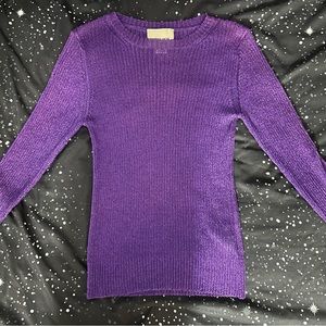 Paloma Wool Purple Ribbed Long Sleeve Top